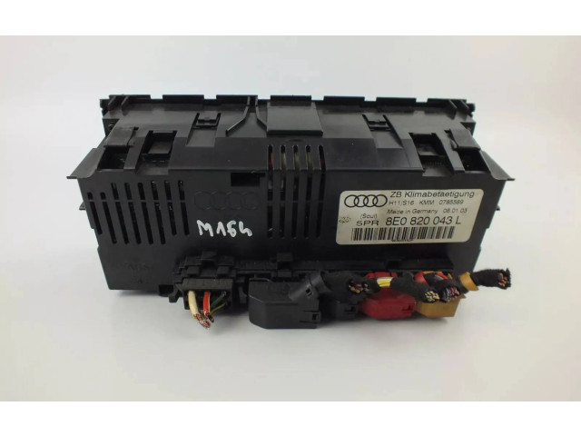 Блок управления климат-контролем 8E0820043L   Audi A4 S4 B6 8E 8H