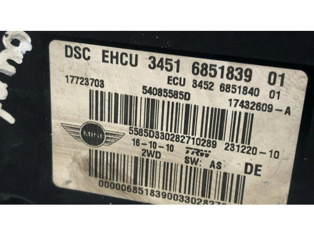 Jednotka ABS 6851839, 54085585D   Mini Cooper Countryman R60 2011