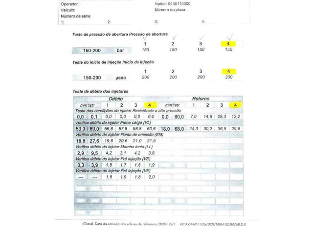 Vstřikovač 0000071794466, 445110300   Alfa Romeo Giulietta    940A3000 