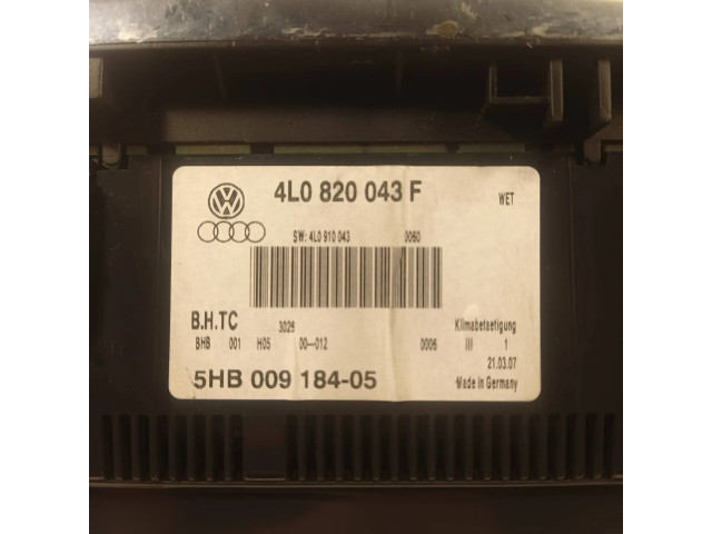 Блок управления климат-контролем 4L0820043F, 5HB00918405   Audi Q7 4L