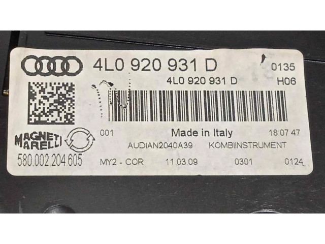 Панель приборов 4L0920931D   Audi Q7 4L       