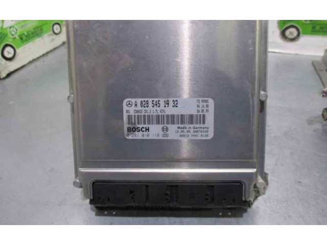 Řídící jednotka A0285451932, 0281010118   Mercedes-Benz A W168 1999