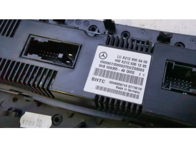 Блок управления климат-контролем A2129009409, 2129009409   Mercedes-Benz E W212