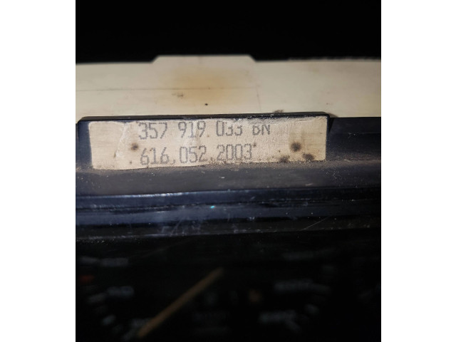 Přístrojová deska  Volkswagen PASSAT B3 1989 357919033BN, 6160522003  