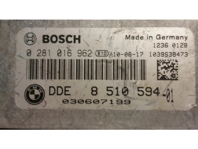 Блок управления двигателя DDE8510594, 0281016962   BMW X3 E83