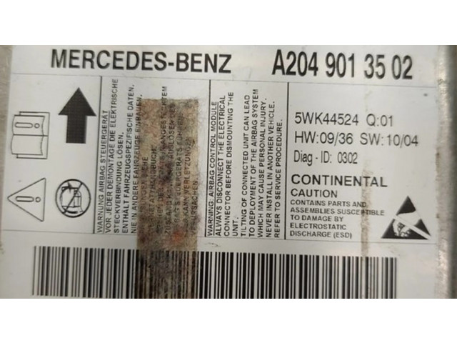 Блок подушек безопасности A2049013502, 5WK44524   Mercedes-Benz C W204