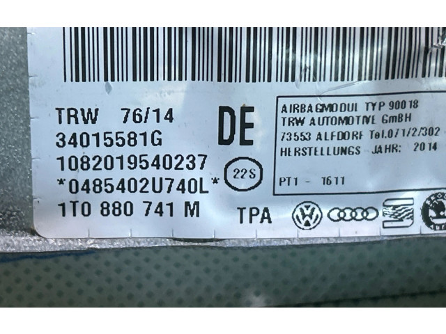 Боковая подушка безопасности 1T0880741M, 0485402U740L   Volkswagen Touran II