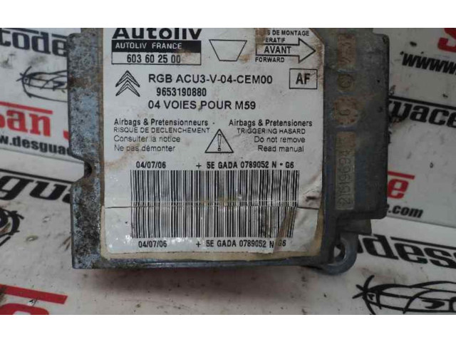 Блок подушек безопасности 603602500   Peugeot Partner