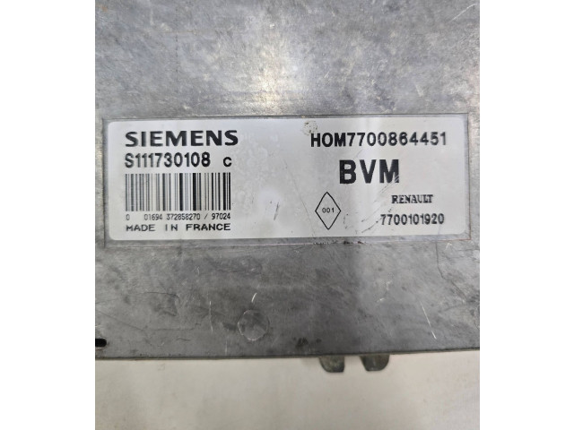 Řídící jednotka 7700864451, S111730108C   Renault Megane I 1996