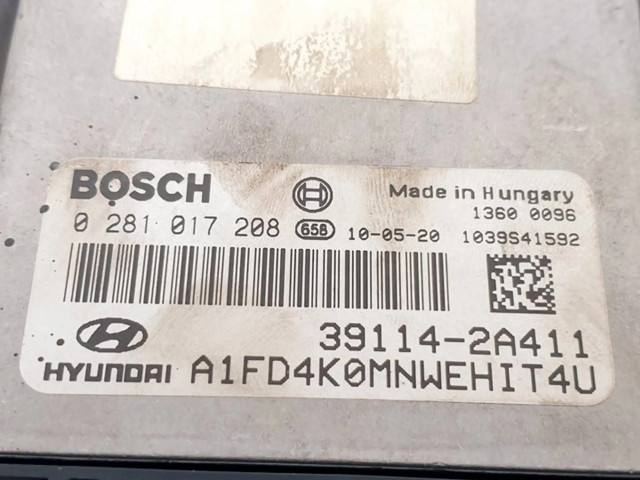 Řídící jednotka 391142A411, 0281017208   Hyundai i30 2010