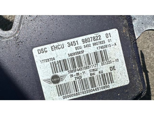 Блок АБС 9807822, 54085585F   Mini  Cooper Hatch Hardtop  2007- года