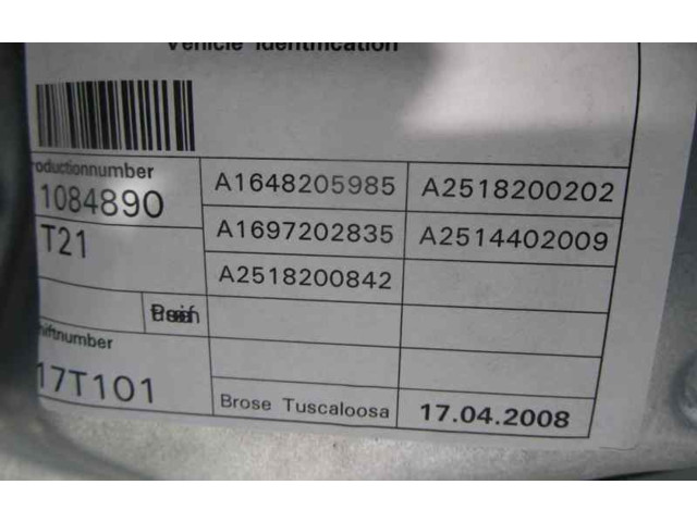 Электрический механизм для подъема окна без двигателя A2518200842, 5PINES    Mercedes-Benz R W251