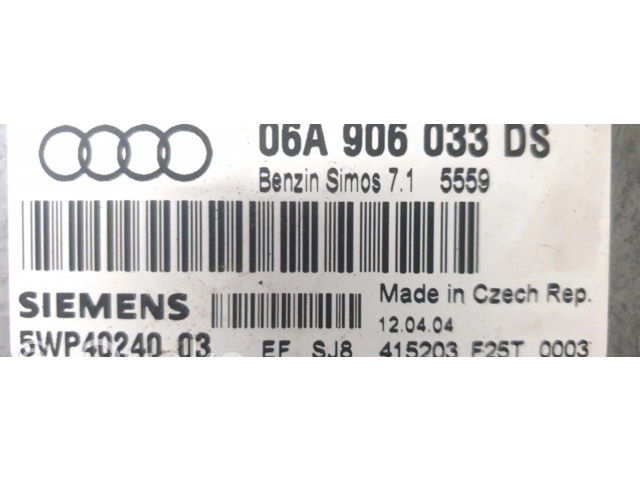 Блок управления двигателя 06A906033DS   Audi A3 S3 8P