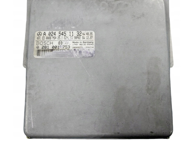 Řídící jednotka A0245451132, 0281001753   Mercedes-Benz E W210 1999