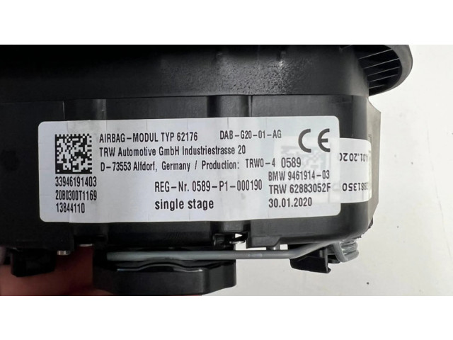 Подушка безопасности водителя 62883052, 33946191403   BMW 3 G20 G21