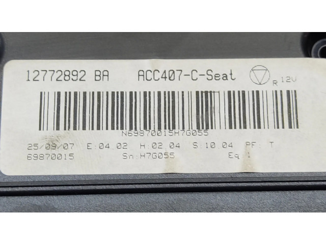 Блок управления климат-контролем 12772892, 69870015   Saab 9-3 Ver2