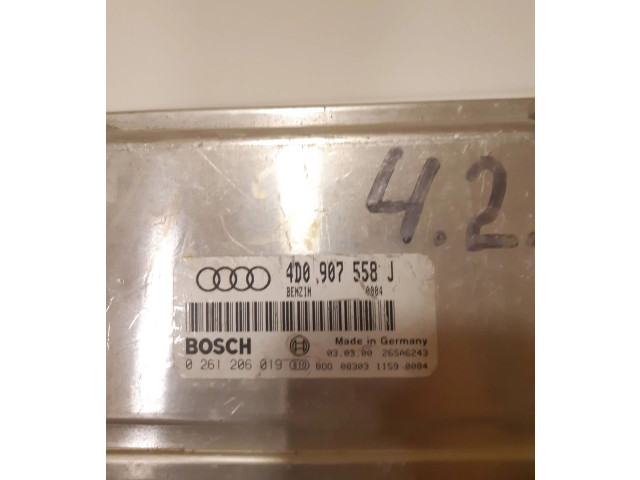 Блок управления двигателем Блок управления 4D0907558J   Audi A8 S8 D2 4D