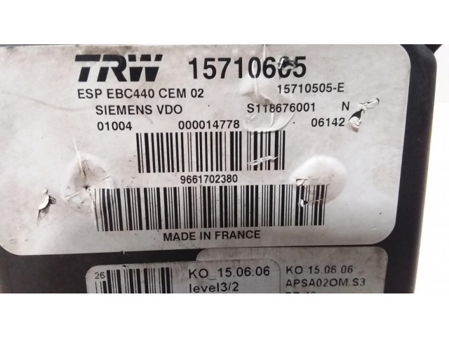 Jednotka ABS 15710605, 9661702380   Peugeot 407 2006