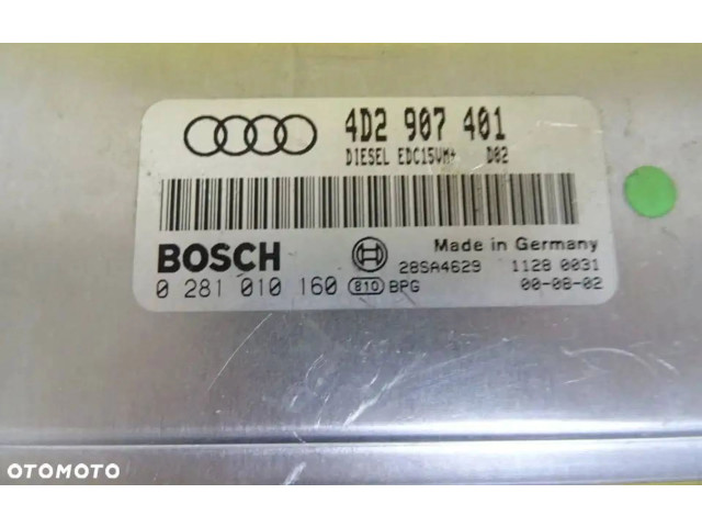 Řídící jednotka 4D2907401, 0281010160   Audi A8 S8 D2 4D 1999