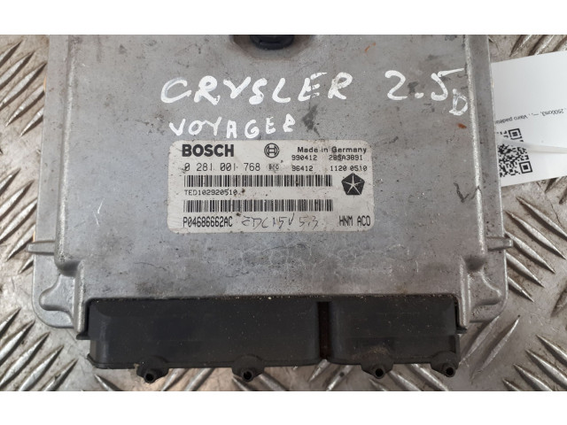Řídící jednotka 0281001768, 0281001768   Chrysler Voyager 2001