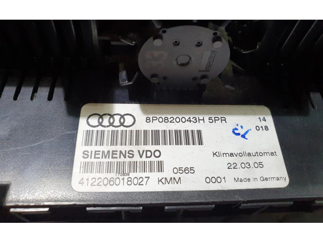 Блок управления климат-контролем 8P0820043H   Audi A3 S3 A3 Sportback 8P