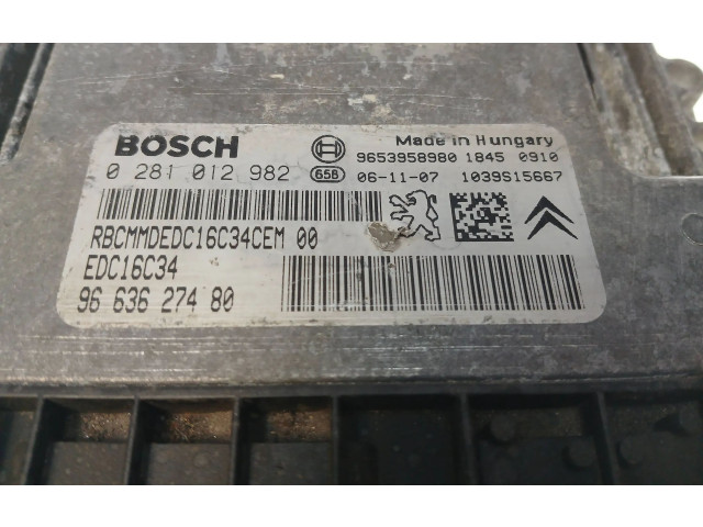 Řídící jednotka 9663627480, 9653958980   Fiat Scudo 2008