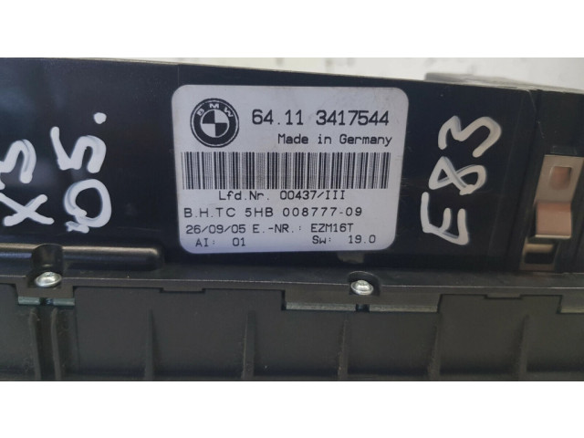 Блок управления климат-контролем 64113417544, nr2807   BMW X3 E83
