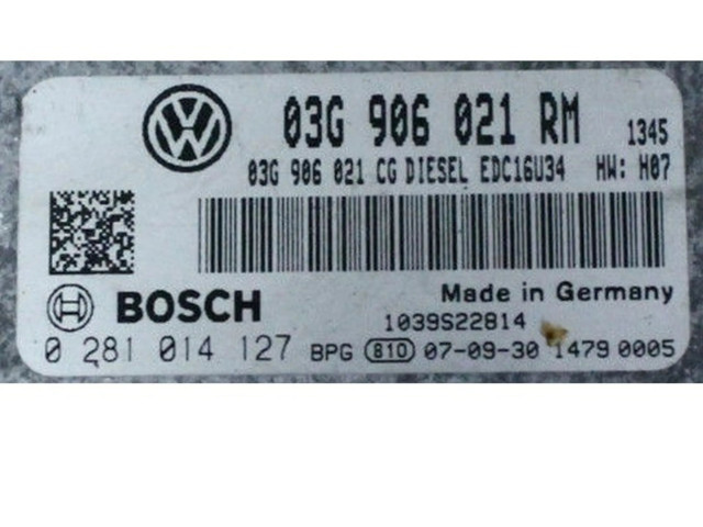 Блок управления двигателем Блок управления 03G906021RM, 0281014127   Volkswagen Touran I