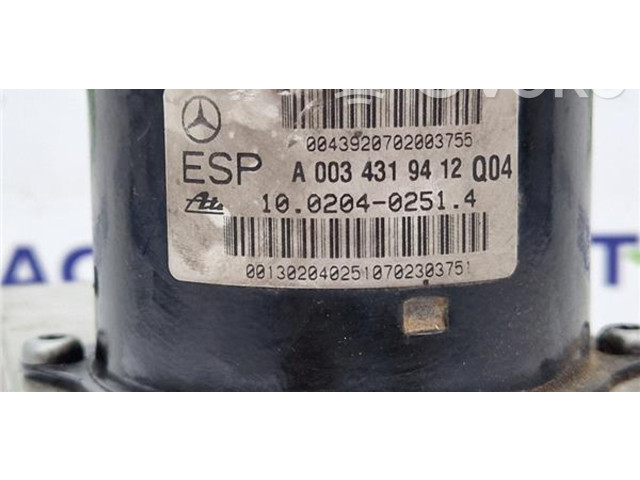 Блок управления АБС A0034319412, 10020402514   Mercedes-Benz C W203
