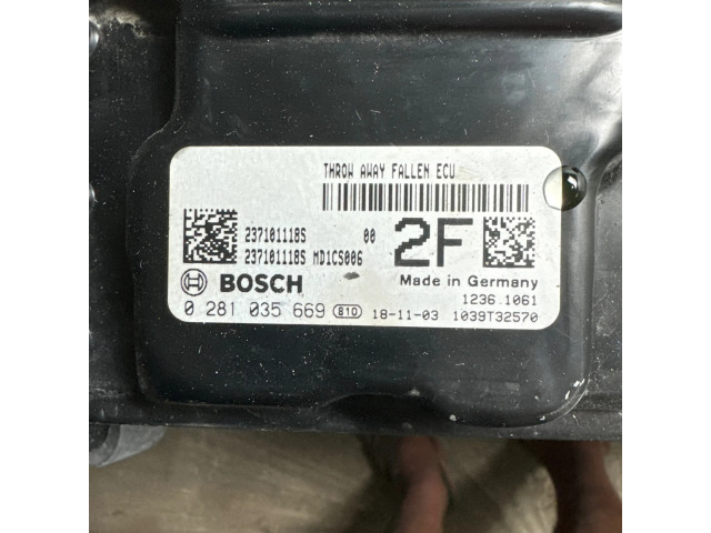 Řídící jednotka 237101118S, 0281035669   Dacia Lodgy 2019