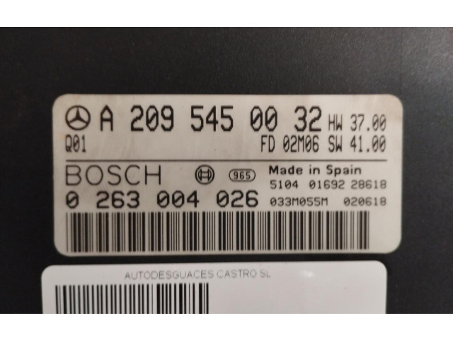 Řídící jednotka A2095450032   Mercedes-Benz CLK A209 C209 2002