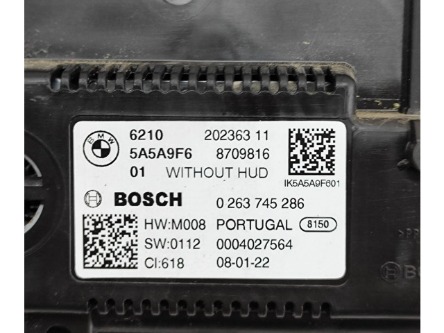 Přístrojová deska  BMW 1 F40 2022 5A5A9F6, 0263745286  