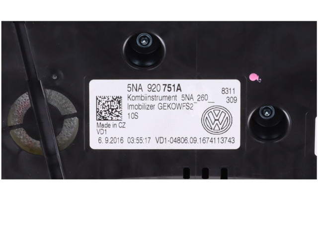 Přístrojová deska  Volkswagen Tiguan 2016 5NA920751A  