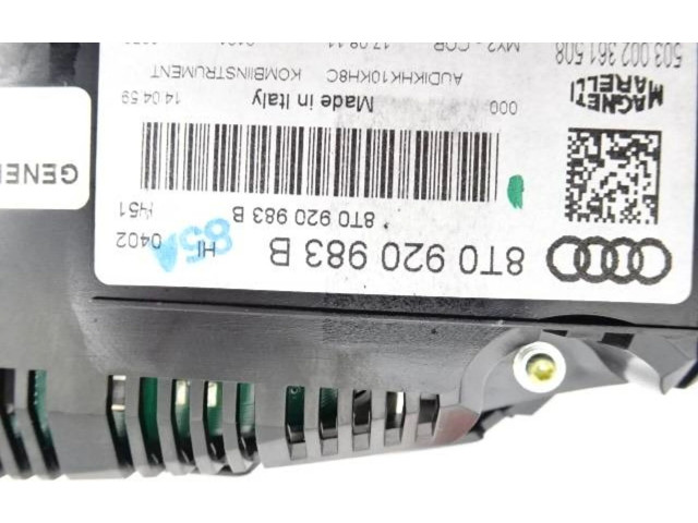 Přístrojová deska  Audi A5 Sportback 8TA 2011 8T0920983B, 503002361508  