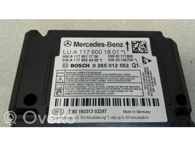 Блок подушек безопасности A1179001801   Mercedes-Benz A W176