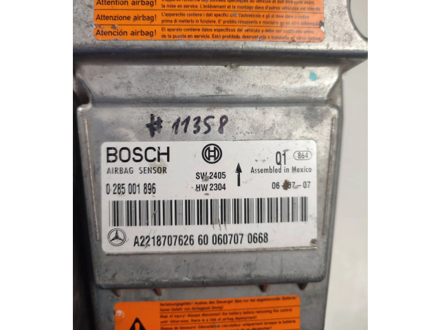 Блок подушек безопасности A2218707626, 0285001896   Mercedes-Benz S W221