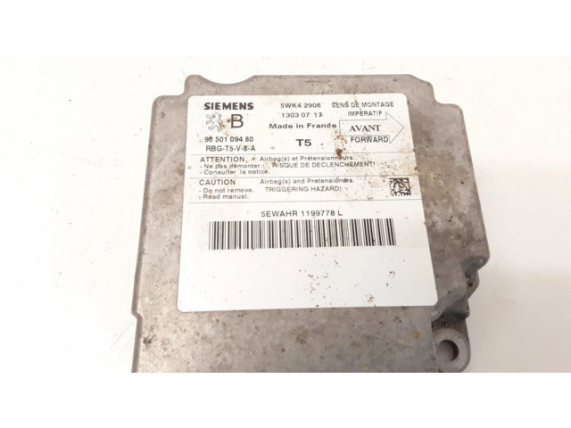 Блок подушек безопасности 9650109480, 5WK42908   Peugeot 307
