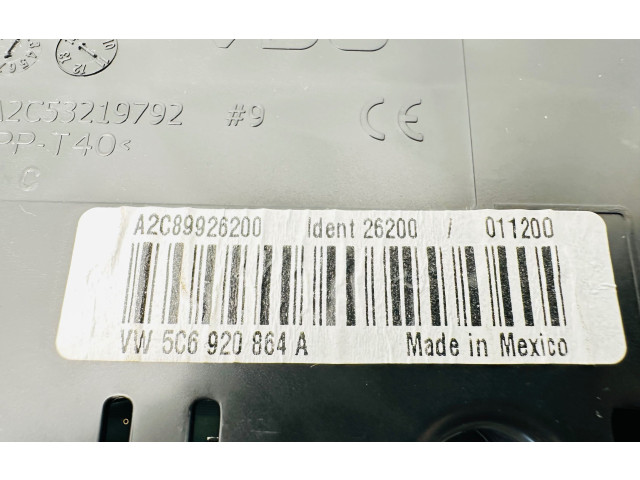 Přístrojová deska  Volkswagen Jetta VI 2015 A2C89926200, 5C6920864A  