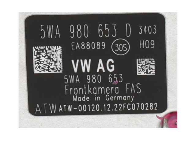 Pojistková skříňka Камера ветрового стекла 5WA980653D   Volkswagen Caddy 2023