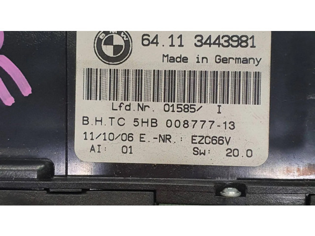 Блок управления климат-контролем 3443981   BMW X3 E83