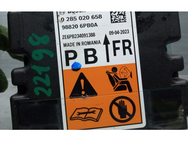 Блок подушек безопасности 988206PB0A, 0285020658BOSCH   Nissan Juke II F16