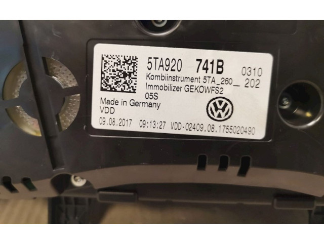 Přístrojová deska  Volkswagen Cross Touran II 2017 5TA920741B, 5TA920741B  