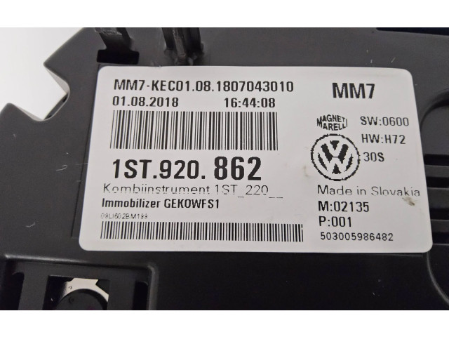 Přístrojová deska  Skoda Citigo 2019 1ST920862  