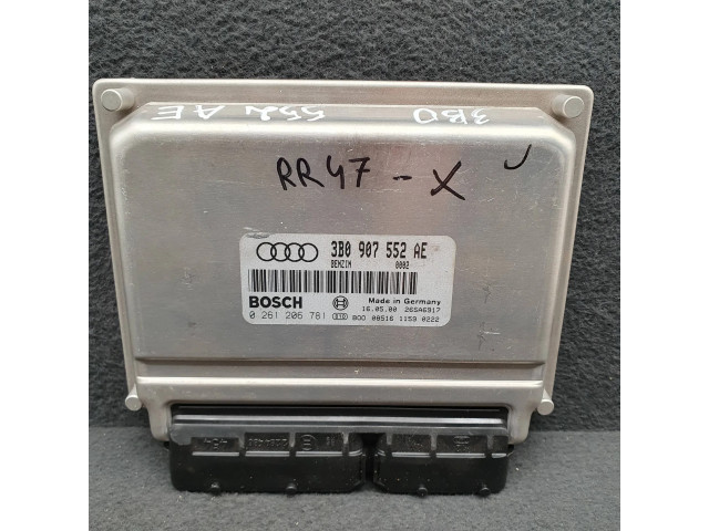 Блок управления двигателя 3B0907552AE, 0261206781   Audi A6 S6 C5 4B