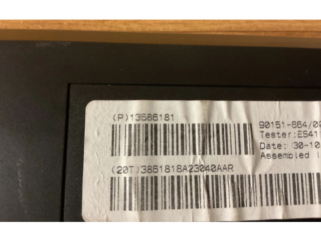 Блок управления климат-контролем 13586181, 90151664   Opel Meriva B