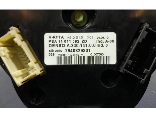 Блок управления климат-контролем 14011592ZD, 14011592ZD   Peugeot 807