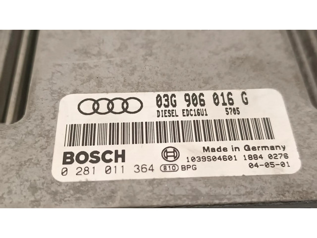 Блок управления двигателя 0281011364, EDC16U1   Audi A3 S3 A3 Sportback 8P