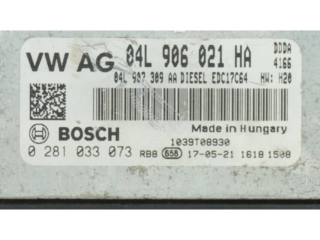 Řídící jednotka 04L906021HA, 04L907309AA   Audi A6 S6 C7 4G 2017