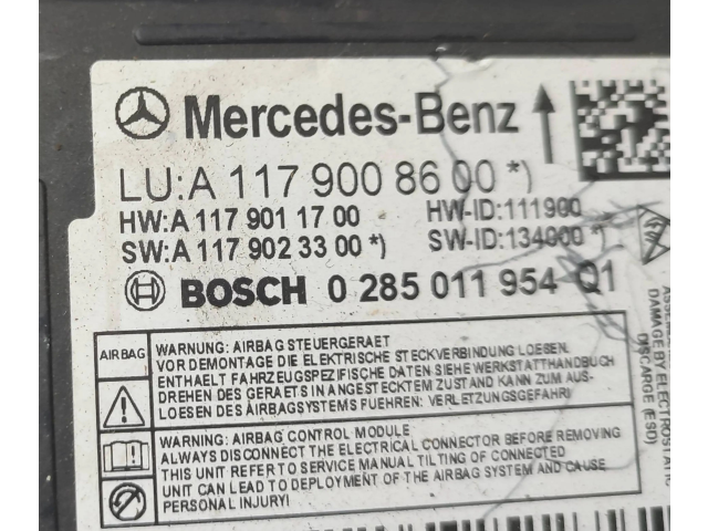 Блок подушек безопасности A1179008600, A1179011700   Mercedes-Benz CLA C117 X117 W117