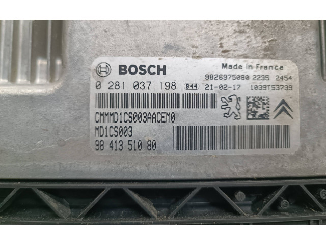 Комплект блоков управления 0281037198, 0281037195   Peugeot 208